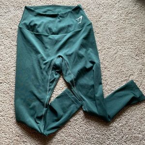 GYMSHARK TRAINING 7/8 LEGGINGS - DARK GREEN